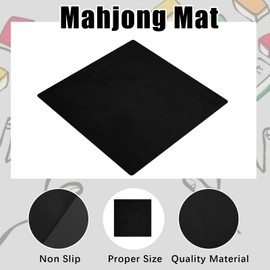 Buryeah 40 x 40 Inch Square Mahjong Mat for Table Domino Rubber Anti Slip Playmat Large Mahjong Table Mat Board Game Mah-Jong Pad Cover for Playing Paigow Poker Game Indoor Outdoor(Royal Blue)