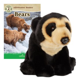 Wildlife Tree 12 Inch Plush Bear Stuffed Animal Learning Bundle with Level 2 Educational Book - A Comprehensive Toy and Book Set for Young Wildlife Explorers