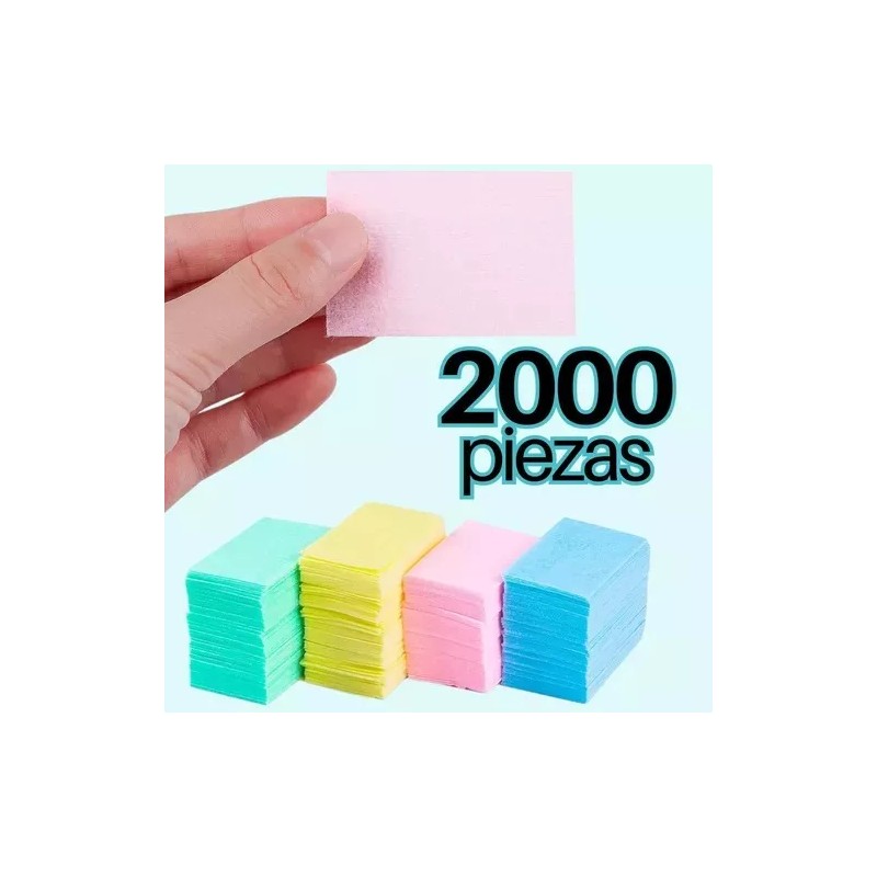 Mafab 2000 Toallitas Gasas Limpiadora Pegamento Extensiones Uñas F