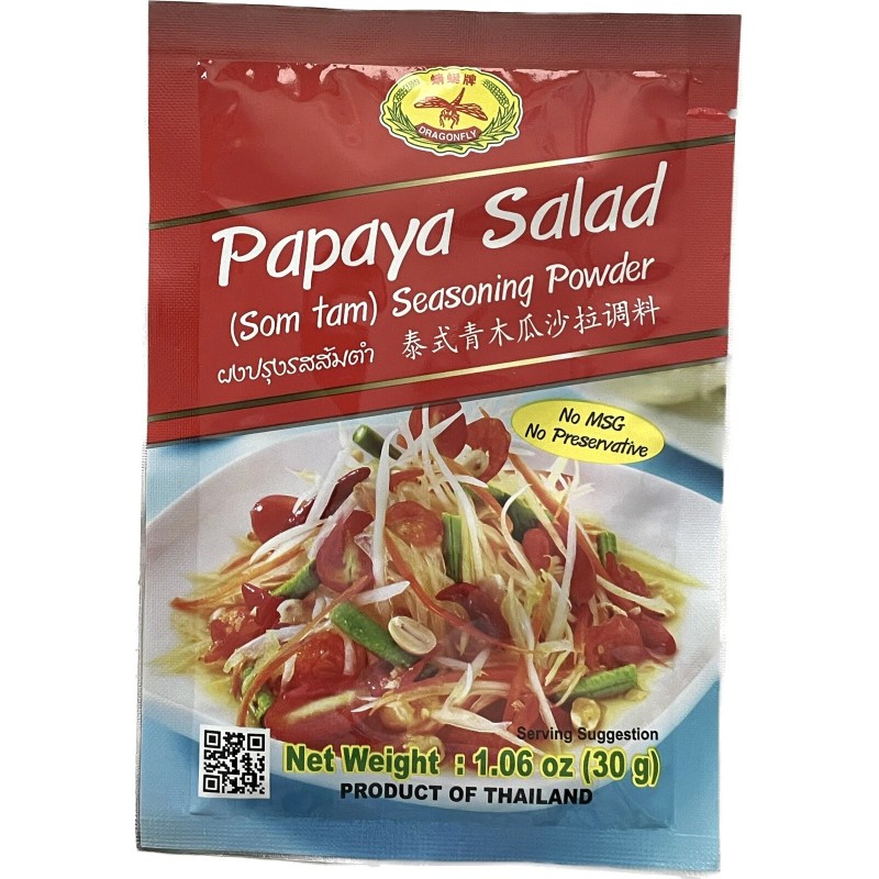 Dragonfly 3 Pack Dragonfly Papaya Salad Seasoning Som Tam Powder