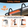 12.5FT Telescoping Extension Ladder for RV Attic Home, Multi-Purpose Collapsible
