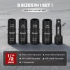 BILITOOLS Lug Nut Socket Set, 1/2 inch Drive Non-Marring Impact
