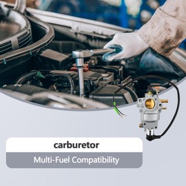 Carburetor Compatible with Firman Tri-Fuel/Dual-Fuel Generators H07552 H07553 T07571 T07573 Equipped With 439cc Engines Rated 6900 7500 8450 9400 Watt Replaces 375715509 380723515