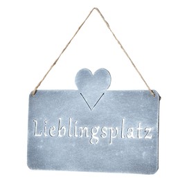 levandeo Sign Favourite Place 25 x 16 cm Heart Garden Decoration Door Sign Wall Picture Concrete