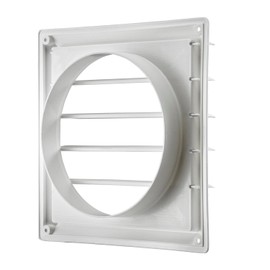 Lambro Industries, Inc.-8" White Plastic Louver Vent (Price Per Piece). Item #363W, outside dimensions are 10.875" x 10.875".