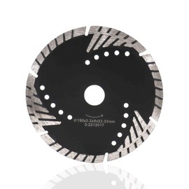 Z-LEAP Diamond Turbo Blades 8 MM Segments Saw Blade for Granite Mable Tile Concrete and Bricks Dry/Wet, 6 Inch