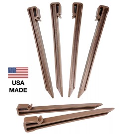 ProFlex 25 PACK Brown Anchor Edging Spikes Stakes Outdoor Landscape Garden Lawn Border