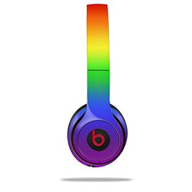 WraptorSkinz Skin Compatible with Beats Solo 4, 3, 2 Wireless Headphones - Rainbow Smooth Fades Decal Vinyl Wrap (Headphones NOT Included)