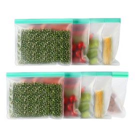 Ownsto 9 Pcs Reusable Sandwich Bags, Reusable Freezer Bags For Prepared Proteins, Meal Prep Portions, Fruits and Veggies, Dry Food