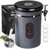 1800ML Airtight Coffee Canister with Date Tracker Transparent Window, 22.8OZ