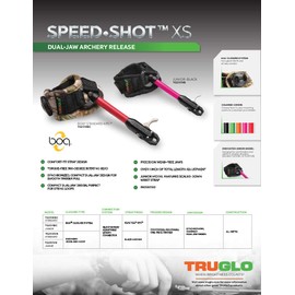 TRUGLO SPEED-SHOT XS Dual-Jaw Archery Release, Realtree APG Camo BOA Strap, Junior