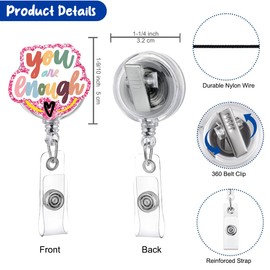 Badge Reel Holder Retractable Funny Mental Health Badge Holder Accessories Therapist ID Clip for Nursing Nurses Doctor Student Teacher School Counselor Healthcare Work Medical Assistant