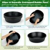 Midollarle 3Pcs Heavy Duty Rubber Feeder Pan, 12Q/3Gal Horses Feed