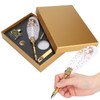 Dip Calligraphy Pen Set Owl Feather Pen Lacquer Stamp Vintage