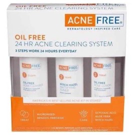 Acne Free: Kit Tratamiento Acne En 3 Pasos Dura 24 Horas Todo Tipo De Piel Día/noche