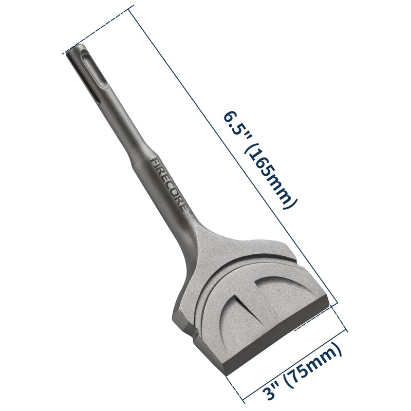 SDS Plus Chisel, Firecore 3 In. by 6.5 In. Tile