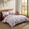 CASAAGUSTO Full Comforter Set, 7 PCS White Floral Comforter Set