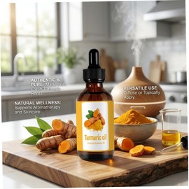 Aceite de cúrcuma para el rostro Aceite esencial de cúrcuma natural para aclarar la piel Fórmula vegana y libre crueldad, juego 2 paquetes