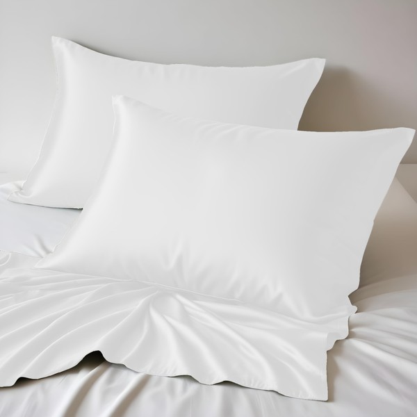 LINENWALAS 100% Organic Bamboo Pillowcase Set of 2 Soft Bamboo