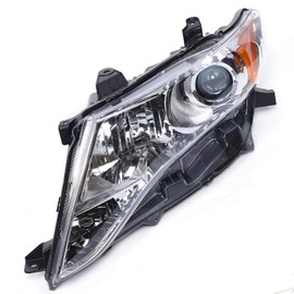 PIAOCAIYIN Halogen Headlight For Toyota Venza 2009-2016, Driver Side Left Headlamp Assembly, OEM 81150-0T020, Housing Chrome -Left
