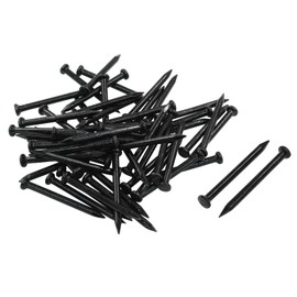 Cionyce 50pcs Hardware Nails 1.5 inch Length, Black Carbon Steel Point Tip Wall Cement Masonry Nail,Woodworking Nails,Concrete Nails