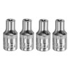 HARFINGTON 4pcs E-Torx Socket 1/4" Drive E4 External Torx Deep