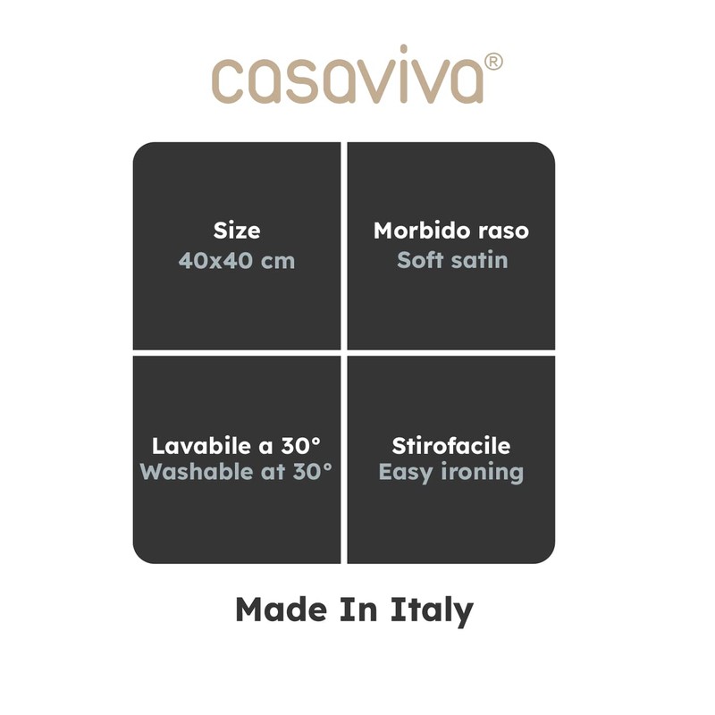 Casaviva® Set of 6 napkins made from soft satin, extra,