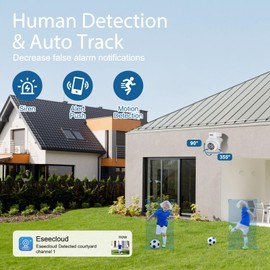 MMQ 5MP Outdoor Security Camera Wireless,PTZ WiFi Security Cameras Auto Track Security Camera, 2-Way Audio,Color Night Vision,Motion Alert,2.4G/5G