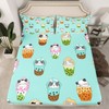 Feelyou Kids Milk Tea Bed Sheets Set Full Size, Cute