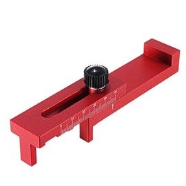 Aluminum Alloy Sawtooth Ruler Woodworking Gap Gauge Depth Measuring Ruler Marking Gauge Table Saw Slot Adjuster Mortise and Tenon Tool Tenonmaker (Size : A)