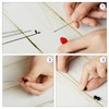 Unifizz 30pcs 4cm Long Straight Sewing Needles Stainless Steel Embroidery