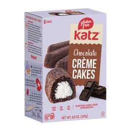 Katz Gluten Free Chocolate Crème Cakes | Dairy Free, Nut Free, Soy Free, Gluten Free | Kosher (1 Pack of 6 Crème Cakes, 8.8 Ounce)