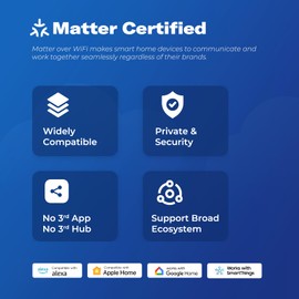 THIRDREALITY Smart Color Night Light 2 Pack, Matter Over WiFi, 3-1 Multi-Functionality, Work with SmartThings, Google Home, Apple Home, Alexa