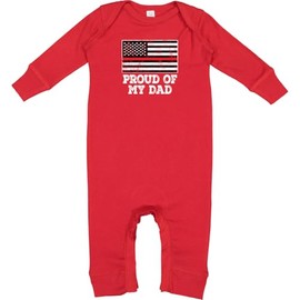 inktastic Firefighter Dad Fireman Family Baby Romper Coveralls 12 Months Red 31433