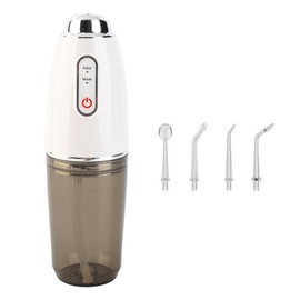 Portable Oral Irrigator with 3 Modes 230ML Water Tank for Teeth Cleaning 4 Different Nozzle Heads IPX6 Water Resistant USB Rechargeable Teeth Cleaner