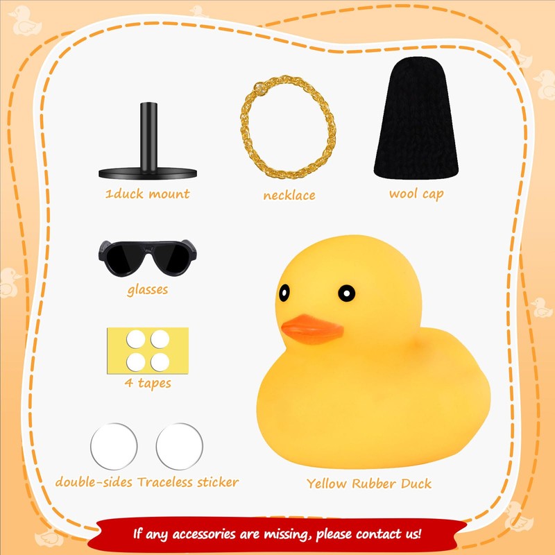 AILOVETECK - Patos de goma para coche, con tapón de