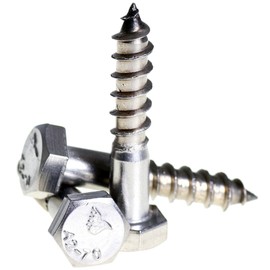 Bolt Base 6mm A2 Stainless Steel Coach Screws Hex Head Lag Bolts Wood Screw Bolt DIN 571 M6 X 40-10