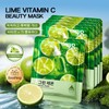 Sheet Mask Set, Natural Ingredients, Variety Pack with Lime, Pomegranate,