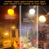 Elmoyle Amber Sleep Light Bulbs 1800k, Blue Light Blocking, Dim