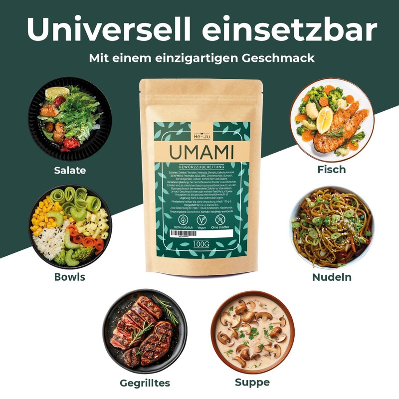 He-Ju Umami Spice Mix, 200 g, Umami Spice Vegan, No