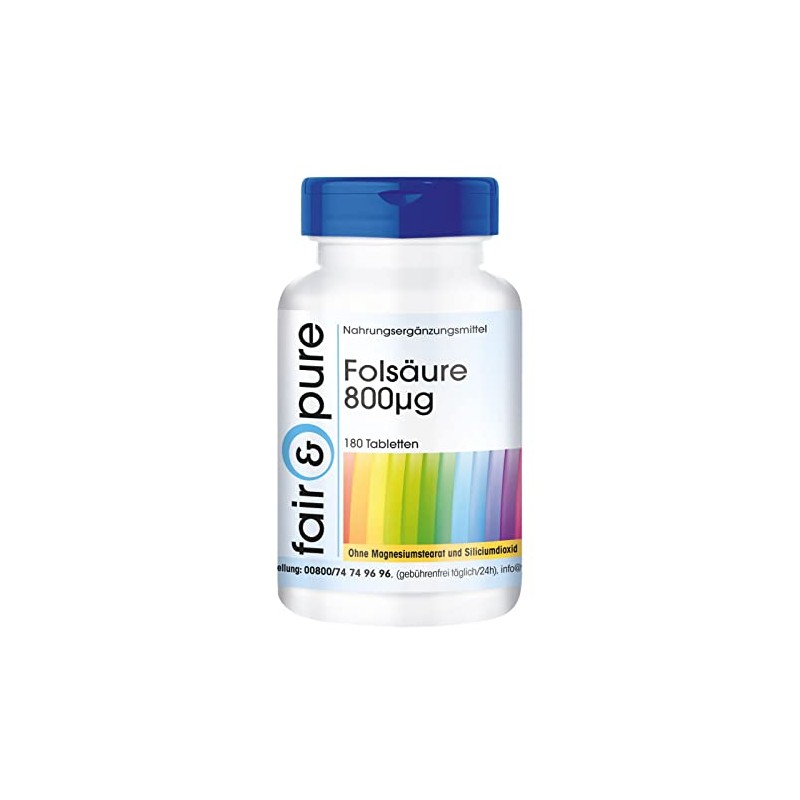 Fair & Pure® - Folsäure Tabletten 800mcg - hochdosiert -