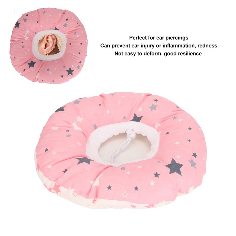 Piercing Ear Pillow, Doughnut Shape Pillow, Ear Pillow with Ear