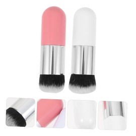 IWOWHERO 4pcs Foundation Brush Synthetic Hair Makeup Tool for Loose Powder and Liquid Foundation Cosmetic Brushes for Women for Blending and Contouring