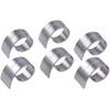 texpot Pack of 6 Napkin Rings with Slotted Stainless Steel