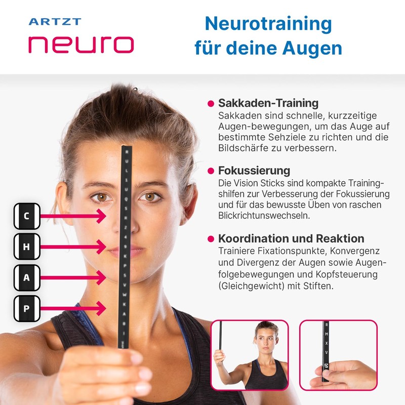 ARTZT neuro Vision Stick Set of 2 | Focus Sticks