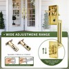 Moquin Double Front Door Lock Set, Polished Brass Square Front