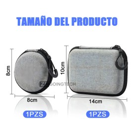 2pzs Estuche Funda Organizador Portátil Para Electrónicos.Estuche Multifuncional para Electrónicos,para Cable,Cargador,disco duro portátil,auricular,Locador,adaptador otg,ratón etc. Zcgoingtech
