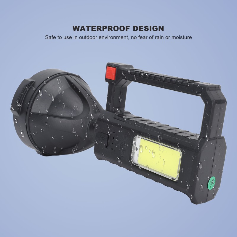 Handheld Spotlight Strong Light Waterproof Rechargeable Spotlight Flashlight LED Searchlight