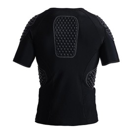 STONEKISS Men’s Chest Protective Shirts, Rib Protector Shirt with Zipper for Soccer, Basketball 2XL