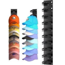 Colgador de Sombreros 10pcs, ABS Ganchos Autoadhesivos para Gorras sin Perforación, Organizador de Sombrero Colgador para Pared, Ideal Hogar y Tiendas